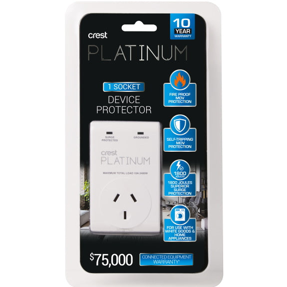 Crest Platinum Surge Protector - 1 Socket