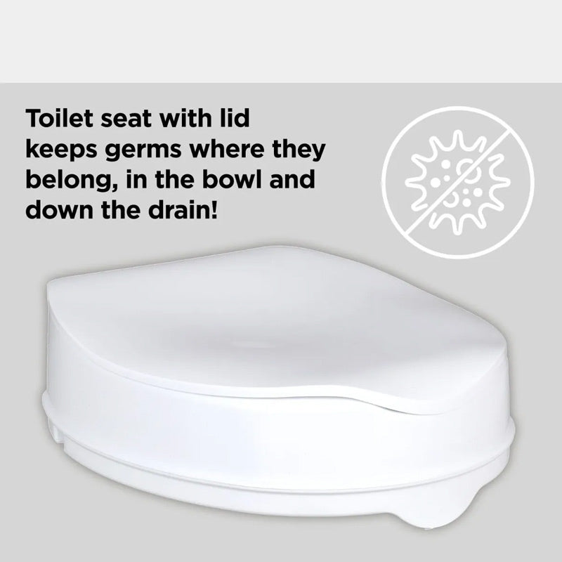 Homecraft Savannah 100mm Raised Toilet Seat with Lid