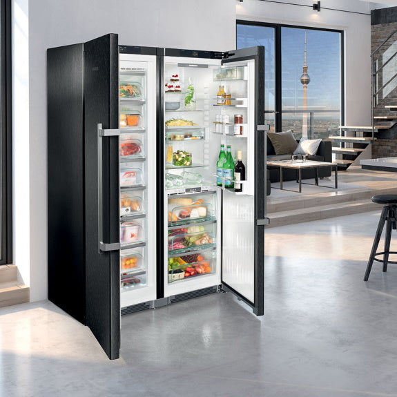 Liebherr 629 Litre Side By Side Refrigerator - Stainless Steel