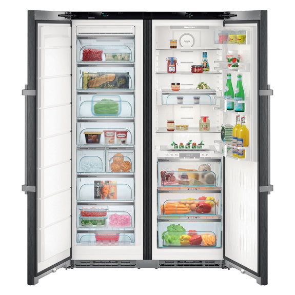 Liebherr 629 Litre Side By Side Refrigerator - Stainless Steel