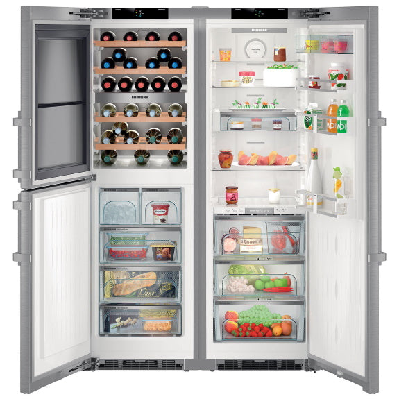 Liebherr 645 Litre Freestanding Side by Side Refrigerator Freezer with Wine Cellar