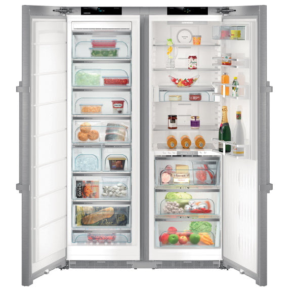 Liebherr 628 Litre Freestanding Side by Side Refrigerator FreezerLiebherr 628 Litre Freestanding Side by Side Refrigerator Freezer