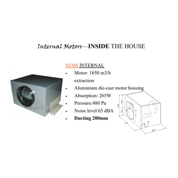 Sirius Valentina 88cm Downdraft Rangehood with SEM8 Motor