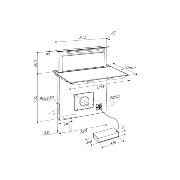 Sirius Valentina 4 Zone Integrated Induction Cooktop