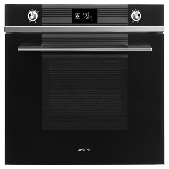 Smeg Linea 60cm Thermoseal Pyrolytic Oven - Black & Stainless Steel