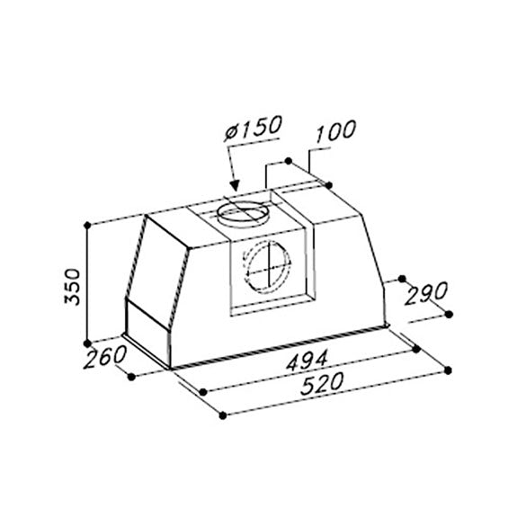 Sirius 52cm Single Motor Undermount Rangehood