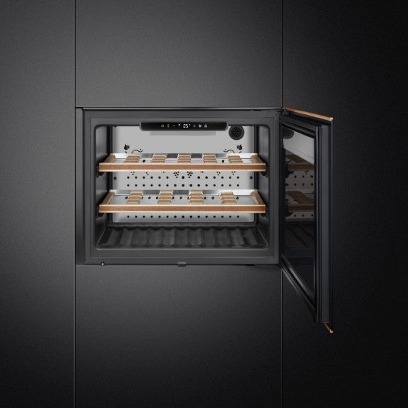 Smeg Dolce Stil Novo 21 Bottles Built-In Wine Fridge - Black