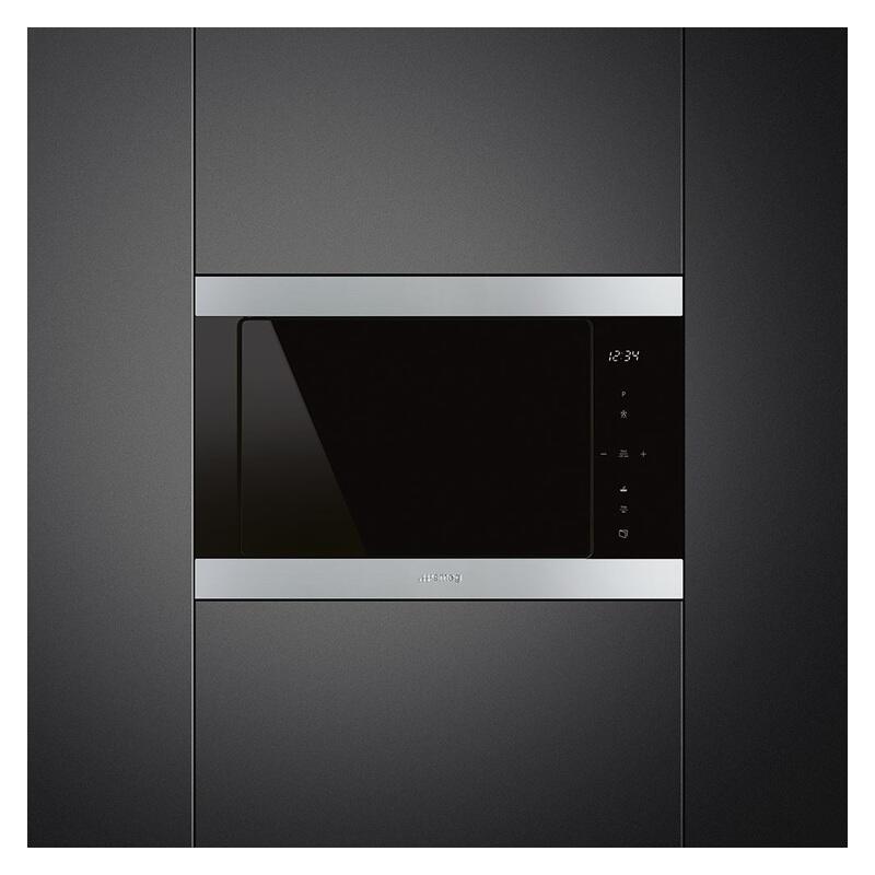 Smeg Classic Built-In Microwave with Grill - Stainless Steel
