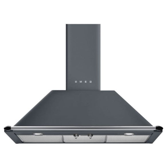 Smeg Victoria 90cm Chimney Rangehood - Grey