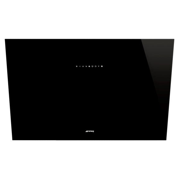 Smeg 90cm Classic Angled Wall Mount Rangehood - Black