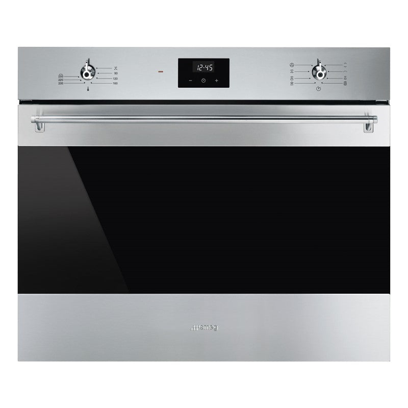 Smeg 70cm Classic Oven with Clock - Stainless Steel
