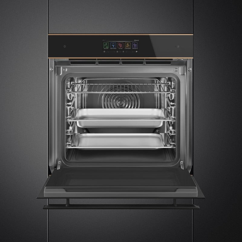 Smeg 60cm Dolce Stil Novo Steam100 Pro Oven - Black