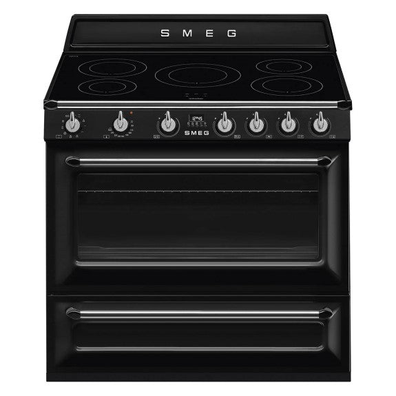Smeg Victoria 90cm Cooker with Induction Hob - Black