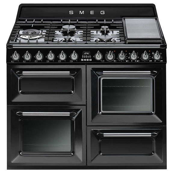 Smeg Victoria 110cm Dual Fuel Freestanding Cooker - Black