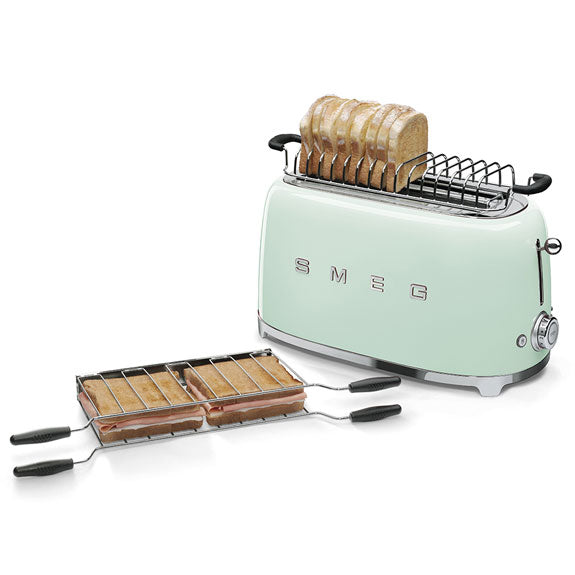 Smeg Retro Style 4 Slice Toaster Extra Wide - Pastel Green