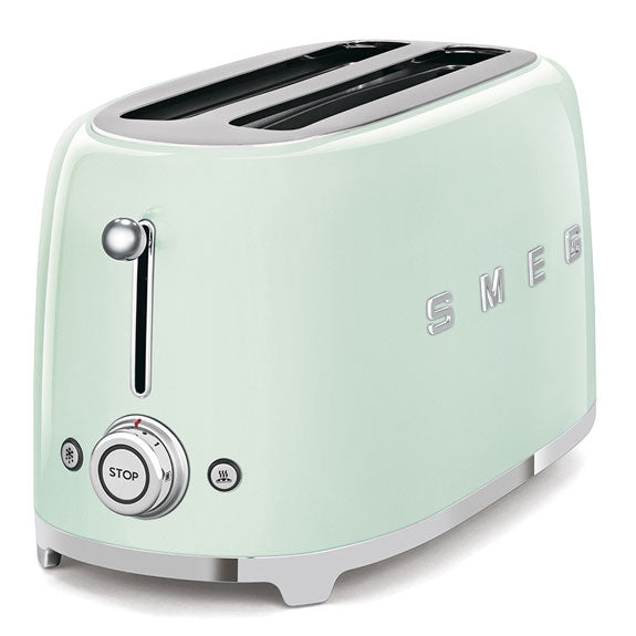 Smeg Retro Style 4 Slice Toaster Extra Wide - Pastel Green