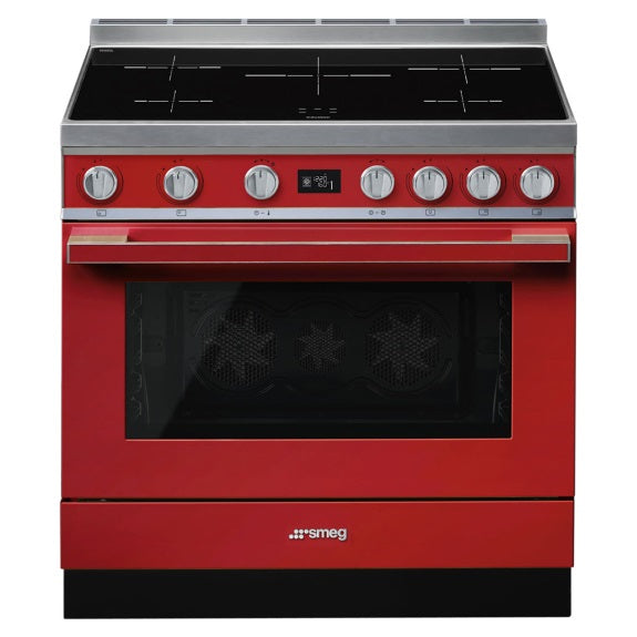 Smeg Portofino 90cm Induction Cooker - Red