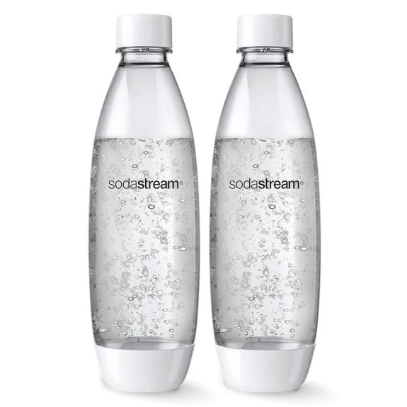 Sodastream 1 Litre Fuse Dishwasher Safe Twin Pack - White