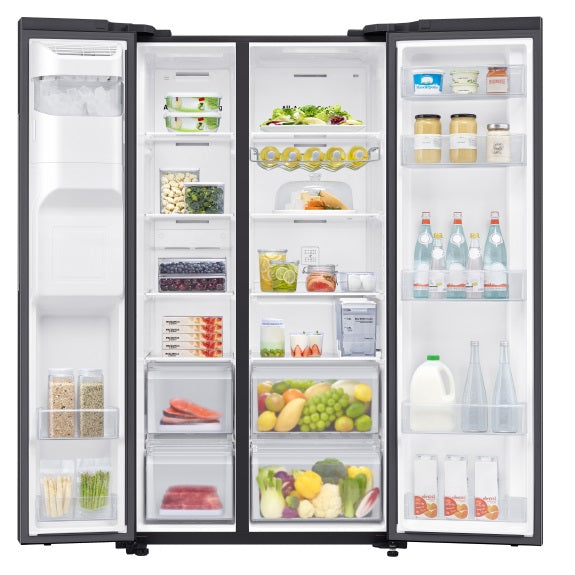 Samsung 635 Litre Side by Side Refrigerator - Black Steel
