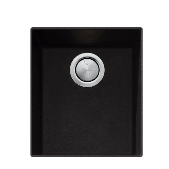 Oliveri 27L Santorini Single Bowl Undermount Sink - Black