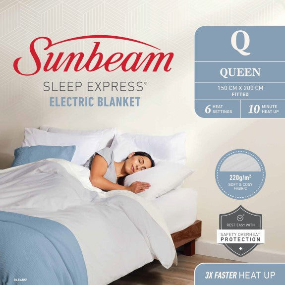Sunbeam Sleep Express Fitted Electric Blanket - Queen