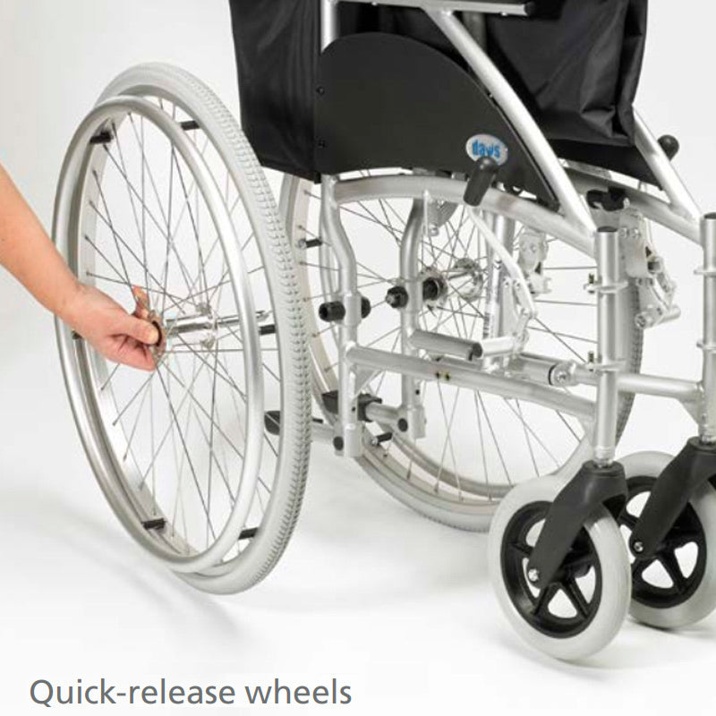 Days Swift Transit Attendant or Self Propelled Wheelchair - Silver