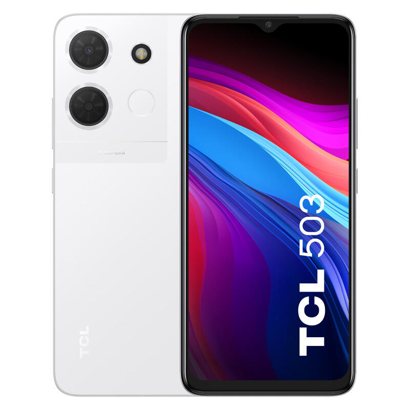 TCL 503 6.6" Smartphone - Unlocked 4G 128GB Dual Sim HD+ - Pure White