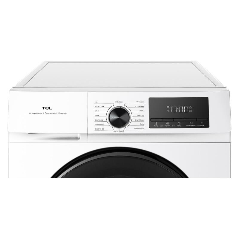TCL 10Kg Front Load Washer - White