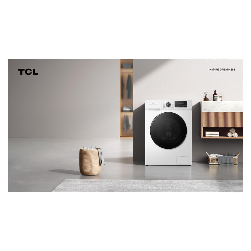 TCL 10Kg Front Load Washer - White