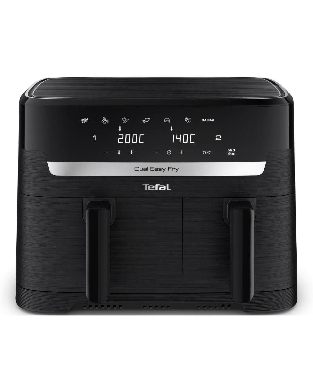 Tefal 8.3L Dual Easy Fry Essential XXL Dual Drawer Air Fryer - Black