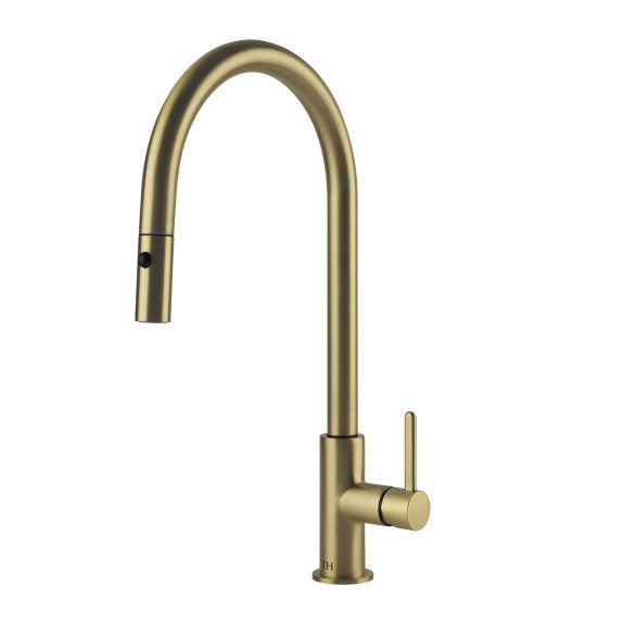 Turner Hastings Naples Pull Out Sink Mixer Tap - Brushed Brass