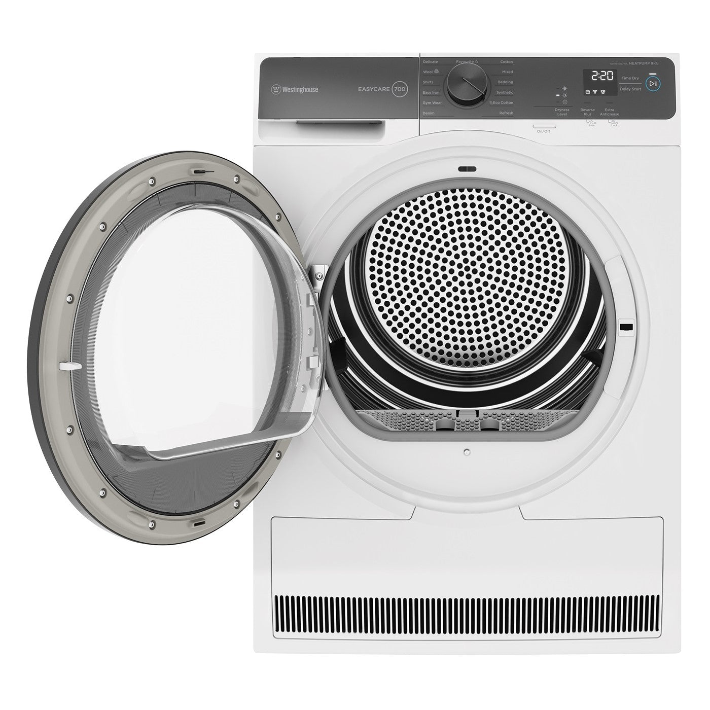Westinghouse 9kg Heat Pump Condenser Dryer - White (EasyCare 700)