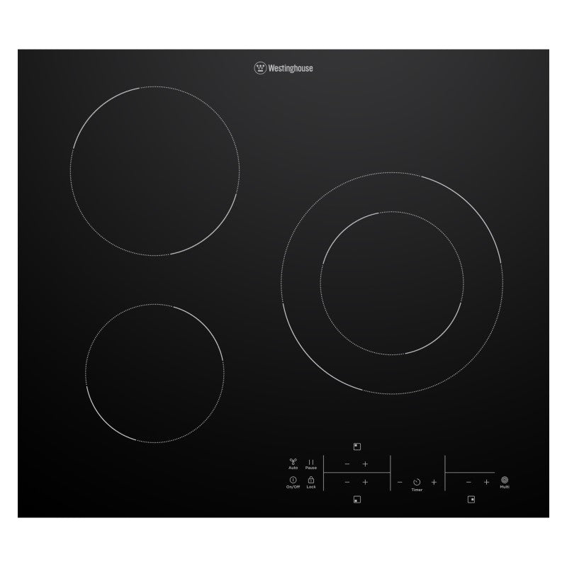 Westinghouse 60cm 3 Zone Ceramic Cooktop - Black
