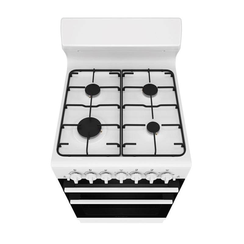 Westinghouse 54cm Freestanding Gas Cooker + Grill - White