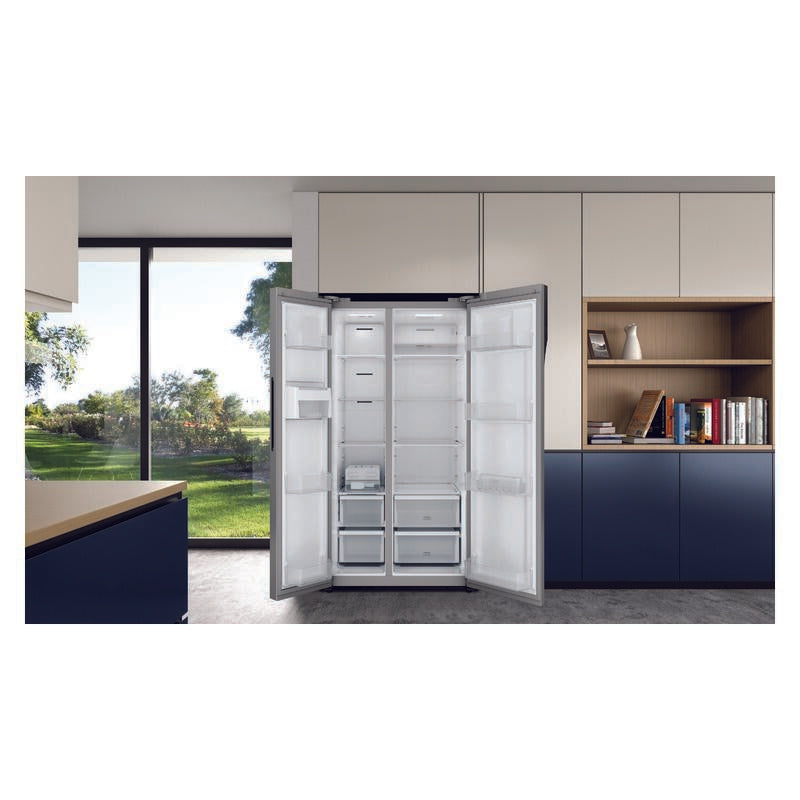 WESTINGHOUSE SIDE BY SIDE REFRIGERATOR - SILVER 624L