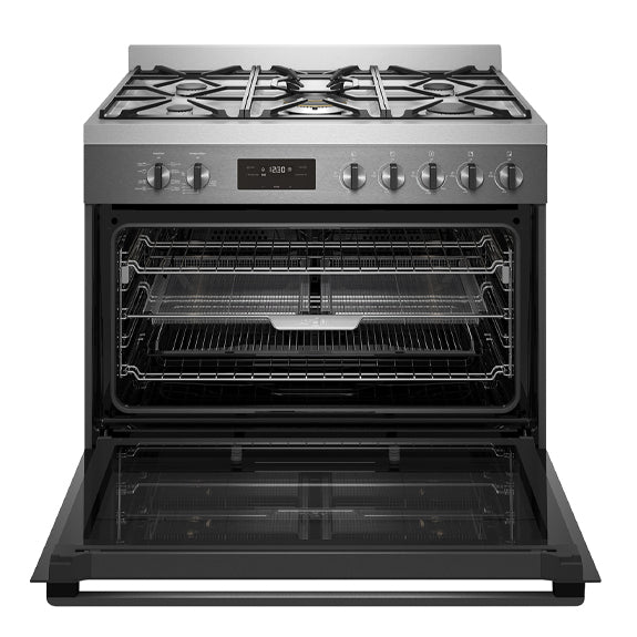 Westinghouse 90cm Dual Fuel Freestanding Cooker - Dark Stainless Steel