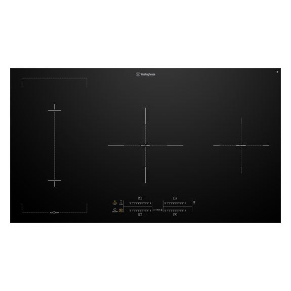 Westinghouse 90cm Ceramic Induction Cooktop - Black Glass