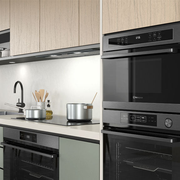 Westinghouse 45cm Built-In Combi Microwave - Dark Stainless Steel