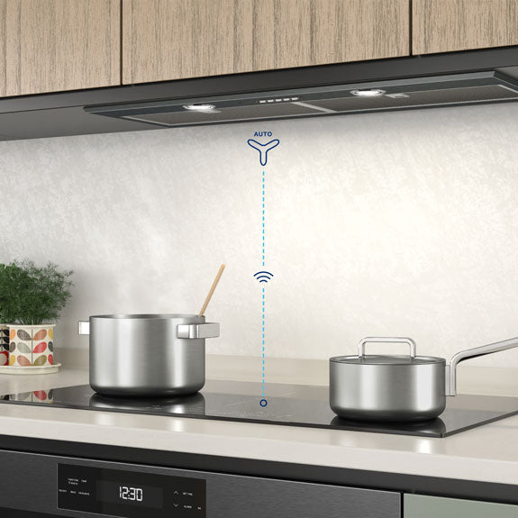 Westinghouse 86cm Integrated Rangehood - Dark Stainless Steel