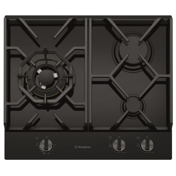 Westinghouse 60cm Black Glass Gas Cooktop