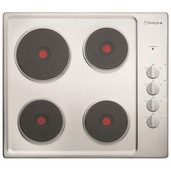Westinghouse 60cm Electric Solid Cooktop - Stainless Steel
