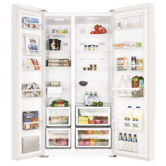 Westinghouse 542 Litre White Side by Side Refrigerator - White