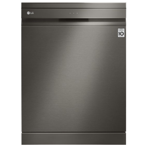 LG 60cm QuadWash TrueSteam Freestanding Dishwasher - Black Stainless Steel