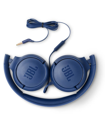 JBL Tune 500 Wired On Ear Headphones - Blue