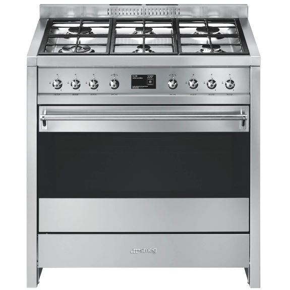 Smeg 90cm Freestanding Opera Thermoseal Pyrolytic Cooker - Stainless Steel