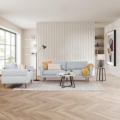 Abbey 2 Seater Fabric Sofa - Duck Egg Blue