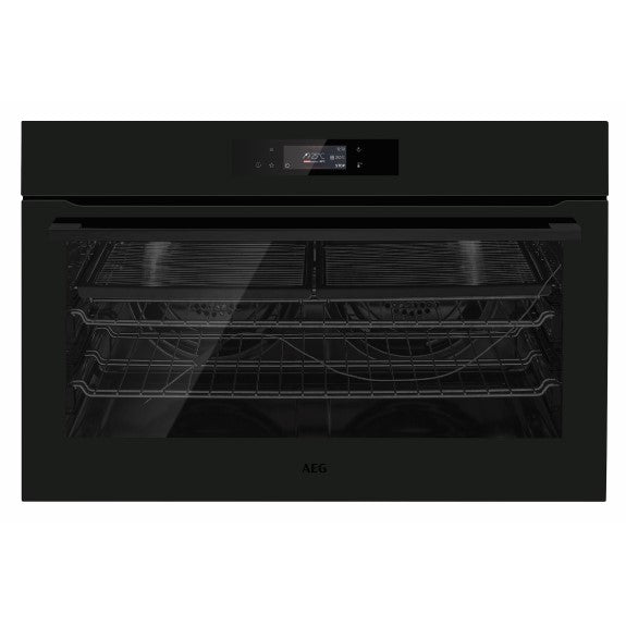 AEG SENSECOOK MULTIFUNCTION 16 OVEN MATTE BLACK PYROLUXE 90cm