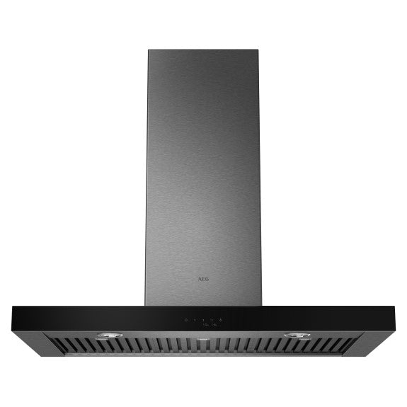AEG CANOPY RANGEHOOD - EXTERNAL MOTOR DARK STAINLESS STEEL 90cm