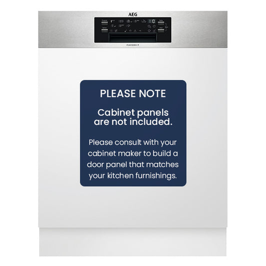AEG 60cm Semi-Integrated Dishwasher with Comfort Rail - Stainless Steel