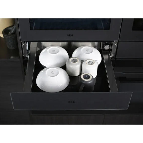 AEG 14cm Built-In Warming Drawer - Matte Black